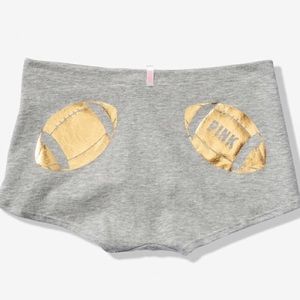 NWT VS Pink 🏈 COTTON SHORTIE- Heather Charcoal